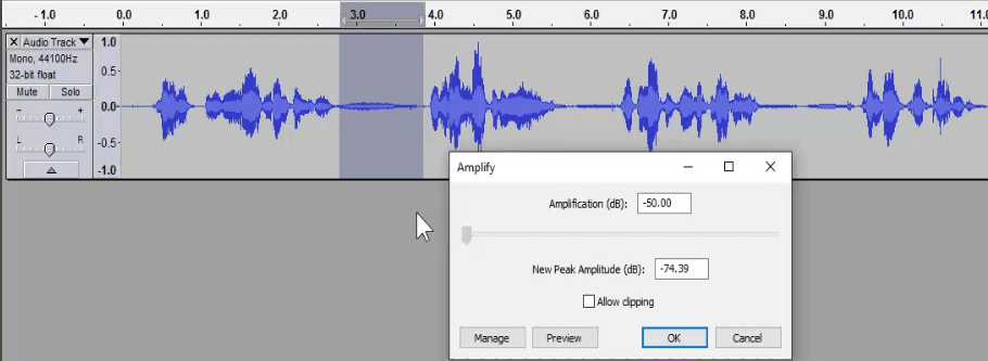 manually de-amplify breathing